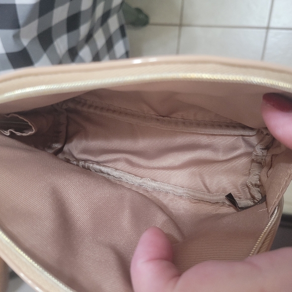 New Marc Jacobs Cosmetic Makeup Bag Toiletry Case Pouch Small Beige - Picture 3 of 4